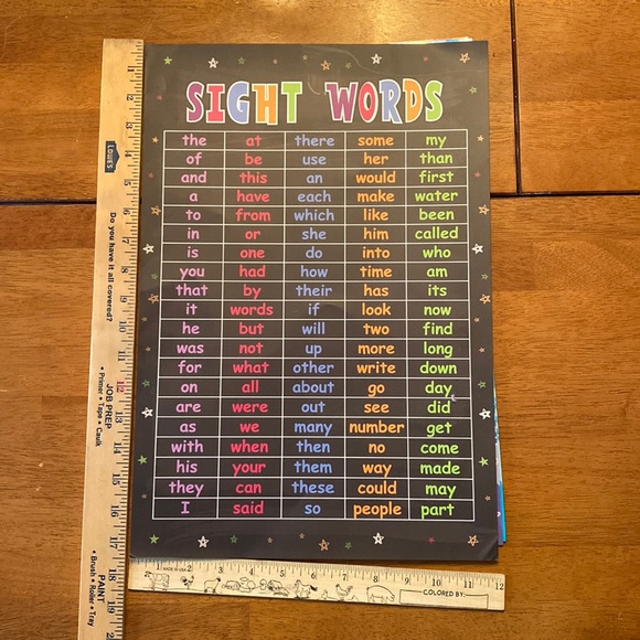 OUNENO Other - 9 posters WhatSign Sight Words 12x18 and OUNENO 11x17 Word Families Educational